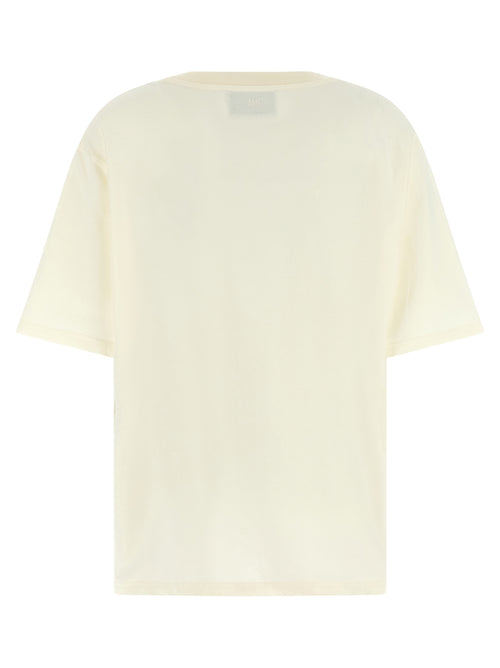 Camiseta de algodón blanca Ami Paris