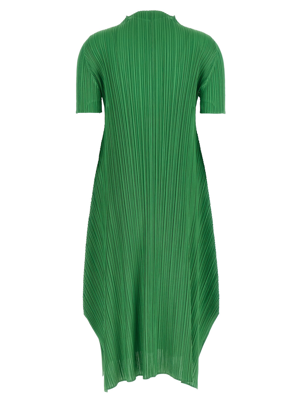 PLEATS PLEASE ISSEY MIYAKE Bicolor Polyester Midi Dress
