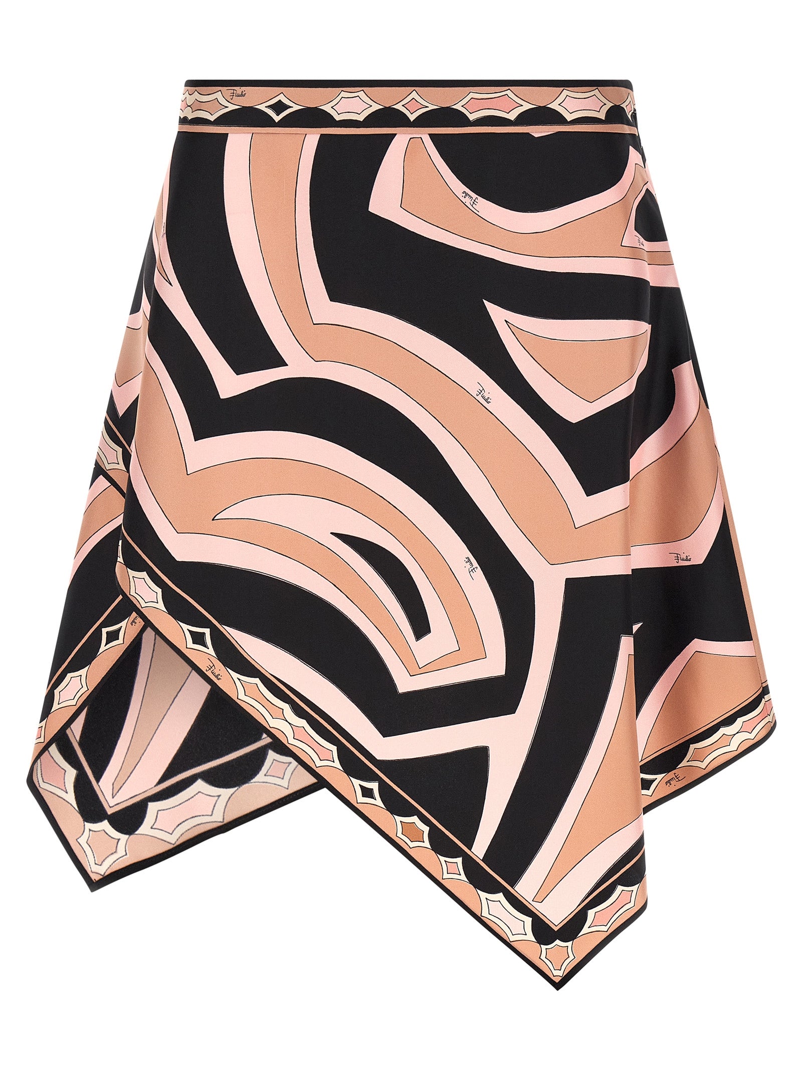 Falda larga de seda multicolor Emilio Pucci