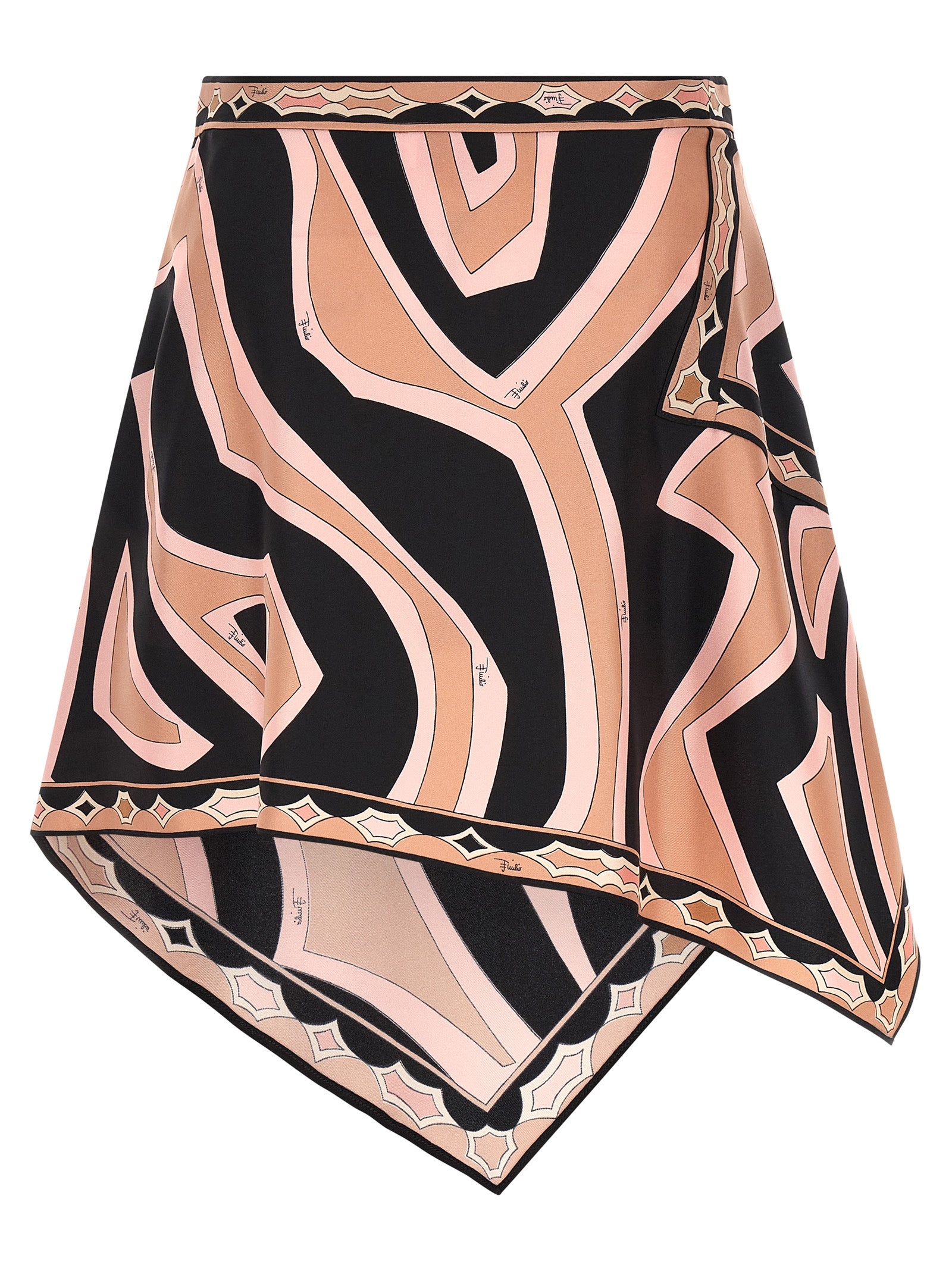 Falda larga de seda multicolor Emilio Pucci