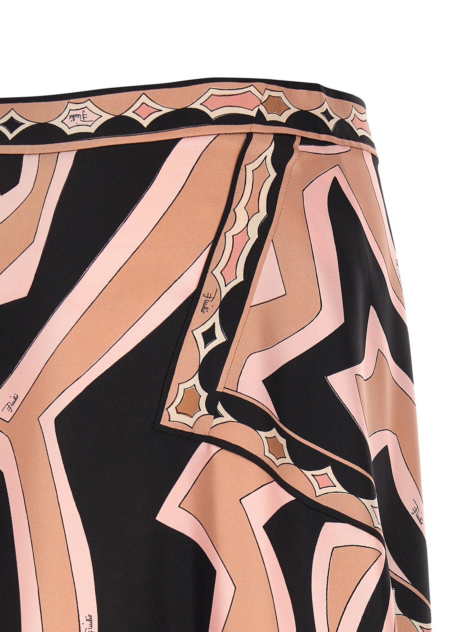 Falda larga de seda multicolor Emilio Pucci