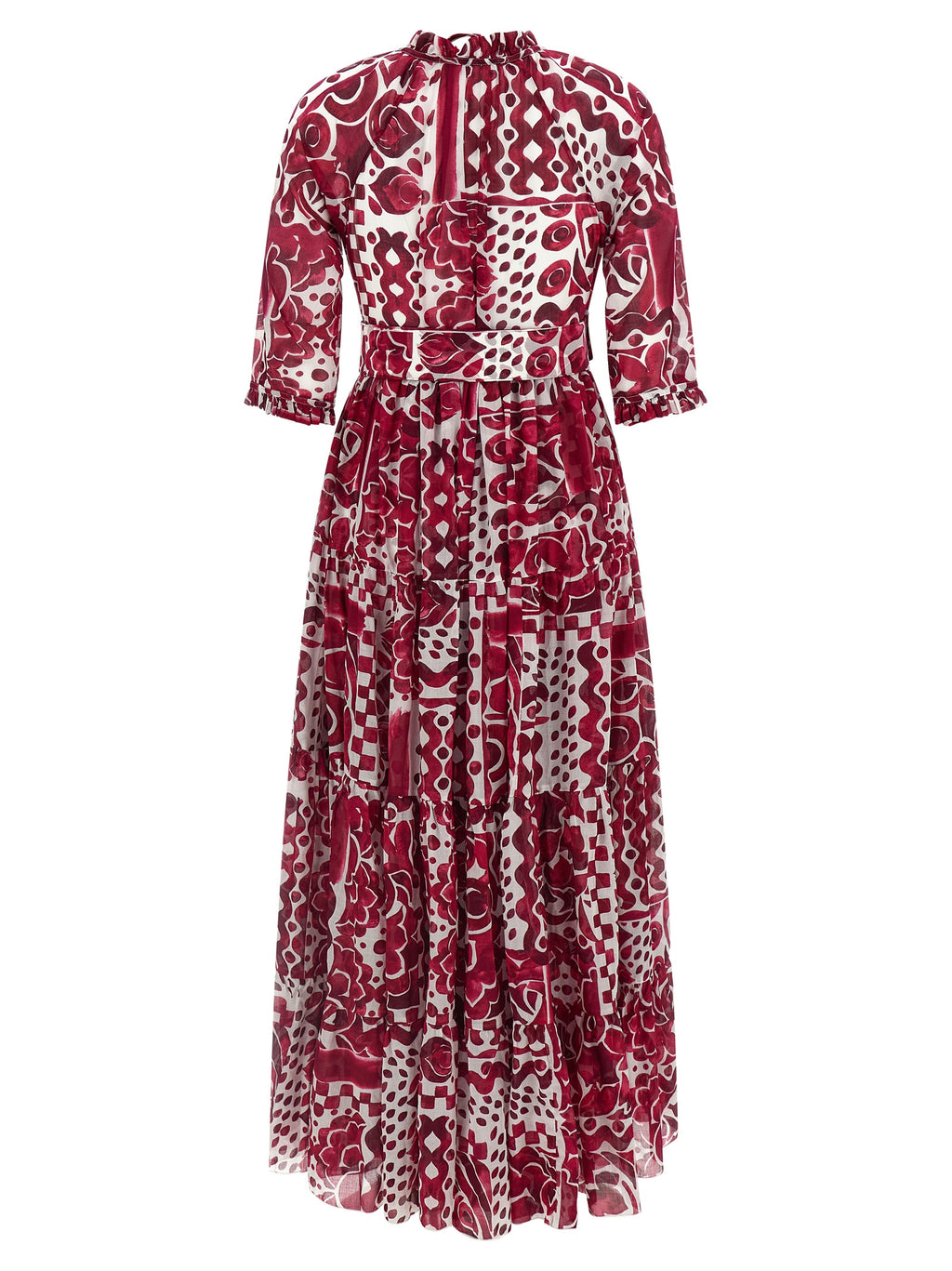 SAMANTHA SUNG Fuchsia Cotton Long Dress