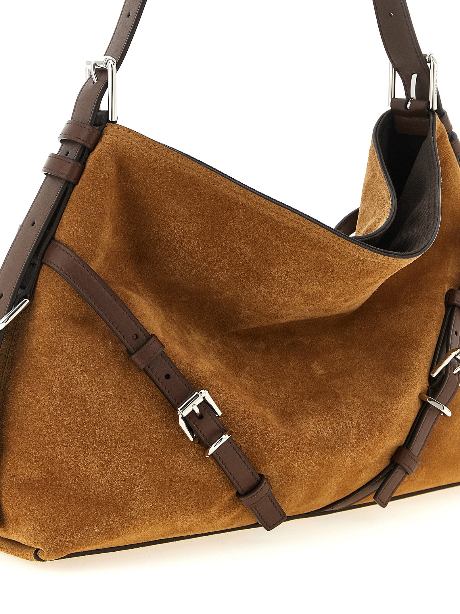 Bolso de hombro Givenchy de piel de becerro marrón