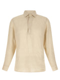 MC2 Saint Barth Beige Linen Polo Shirt