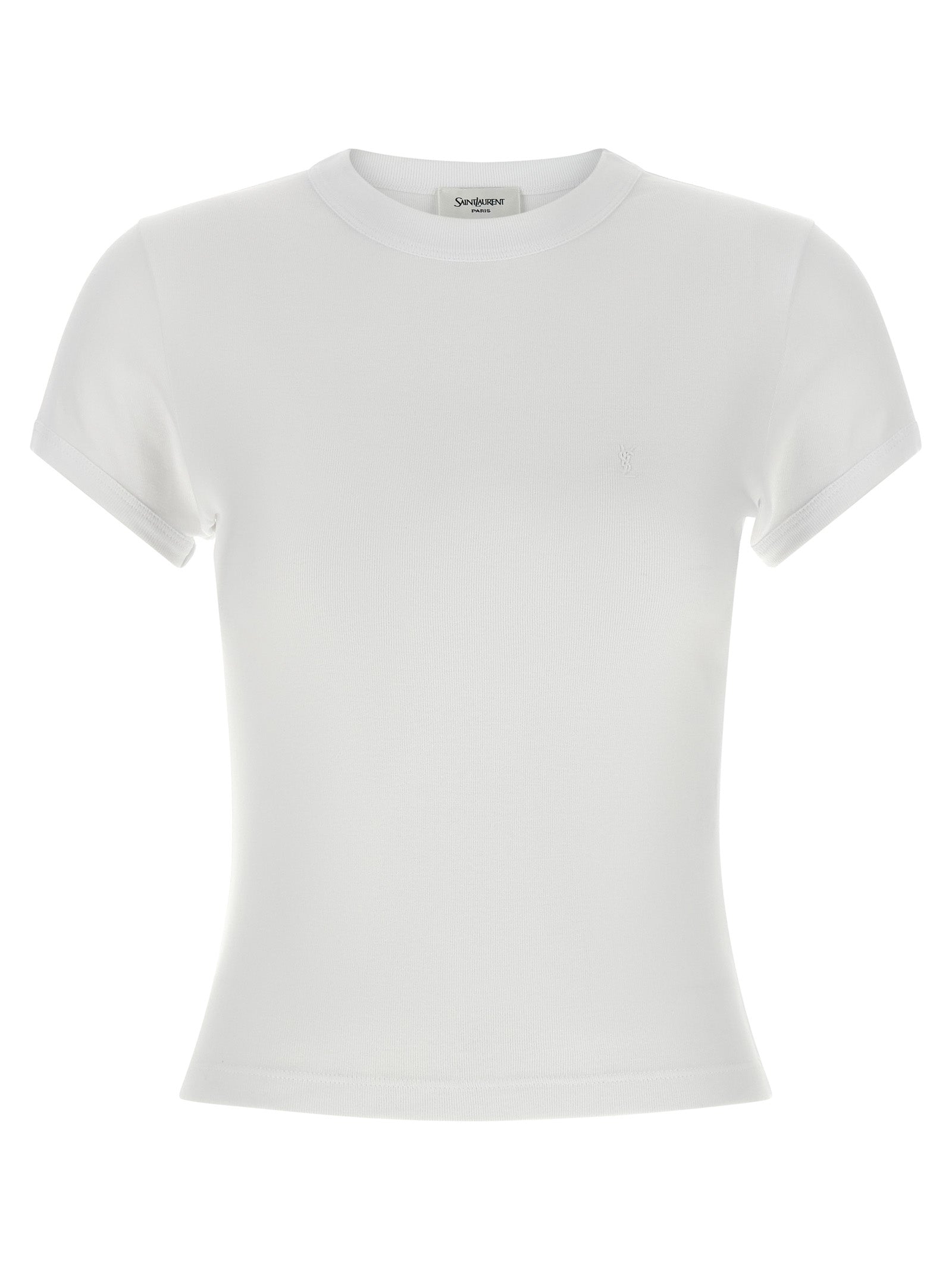 Camiseta Saint Laurent blanca de algodón