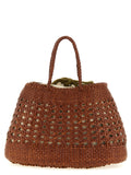 Bolso de mano de piel de becerro marrón Dragon Diffusion