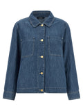 'S Max Mara Blue Cotton Denim Jacket