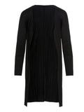 PLEATS PLEASE ISSEY MIYAKE Black Polyester Cardigan