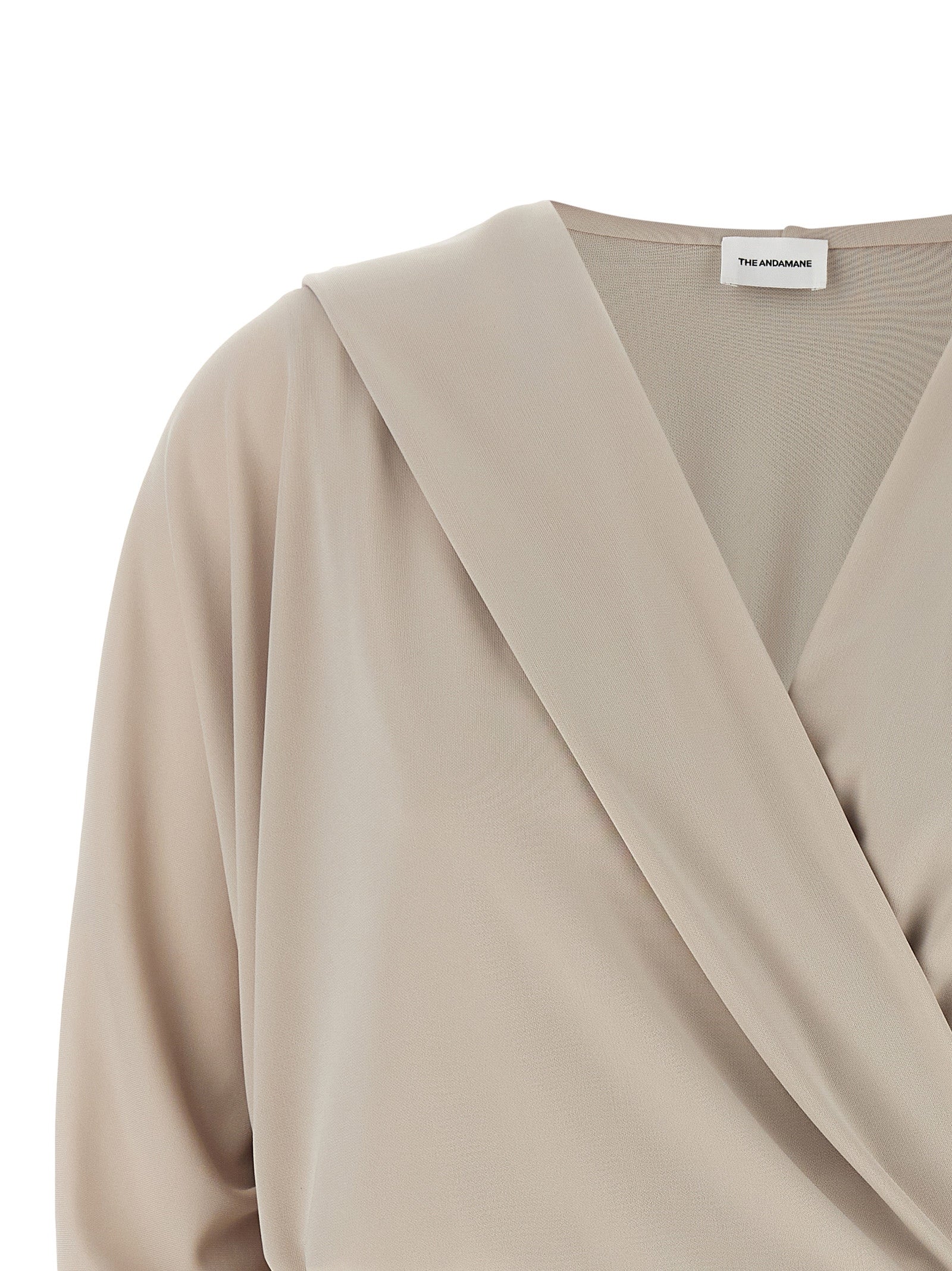 El vestido corto Andamane de poliéster gris