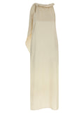 Loulou De Saison Beige Silk Midi Dress