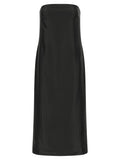 Loulou De Saison Black Viscose Midi Dress