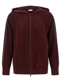 Sudadera de algodón color burdeos de Brunello Cucinelli