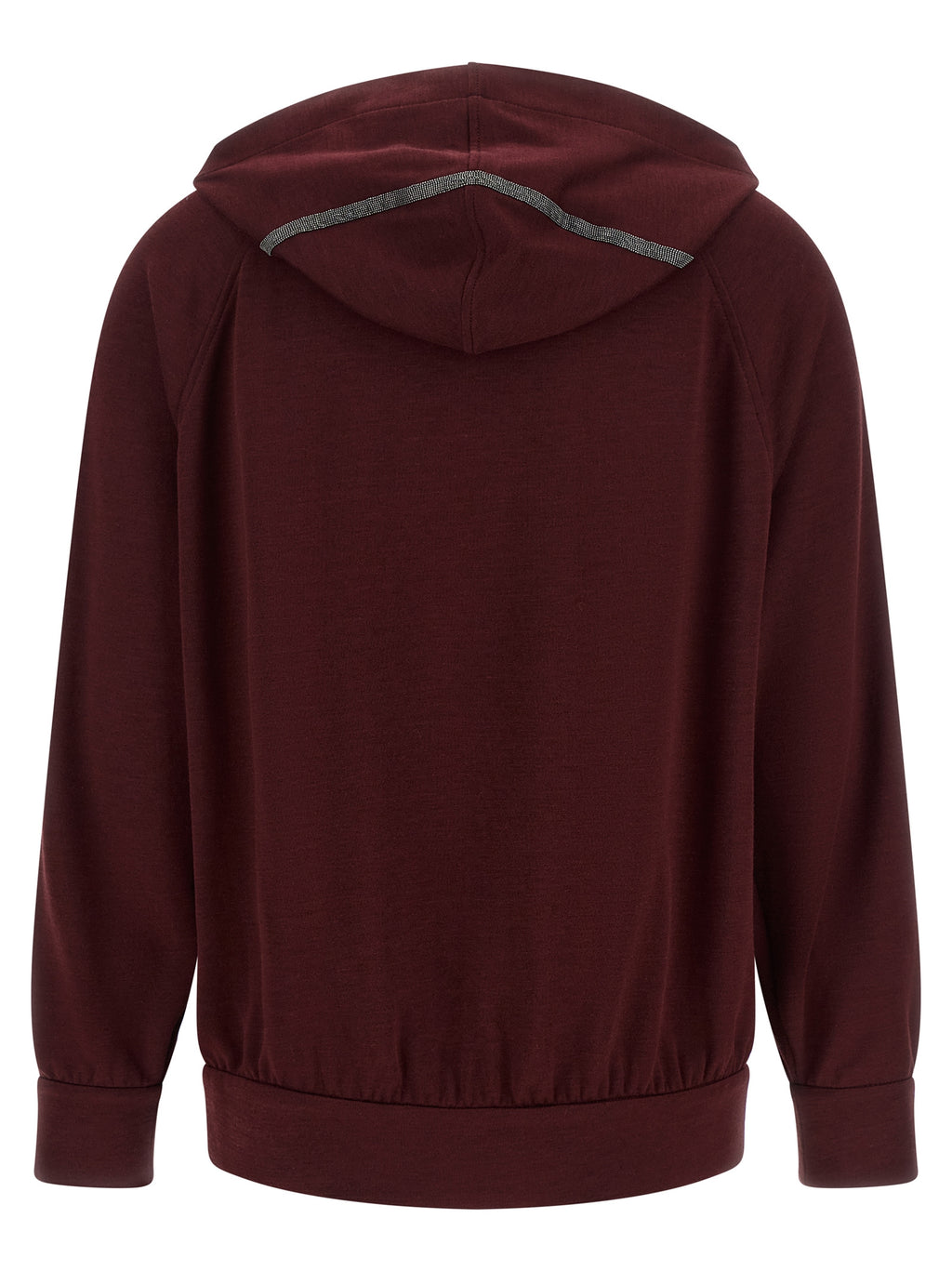 Sudadera de algodón color burdeos de Brunello Cucinelli