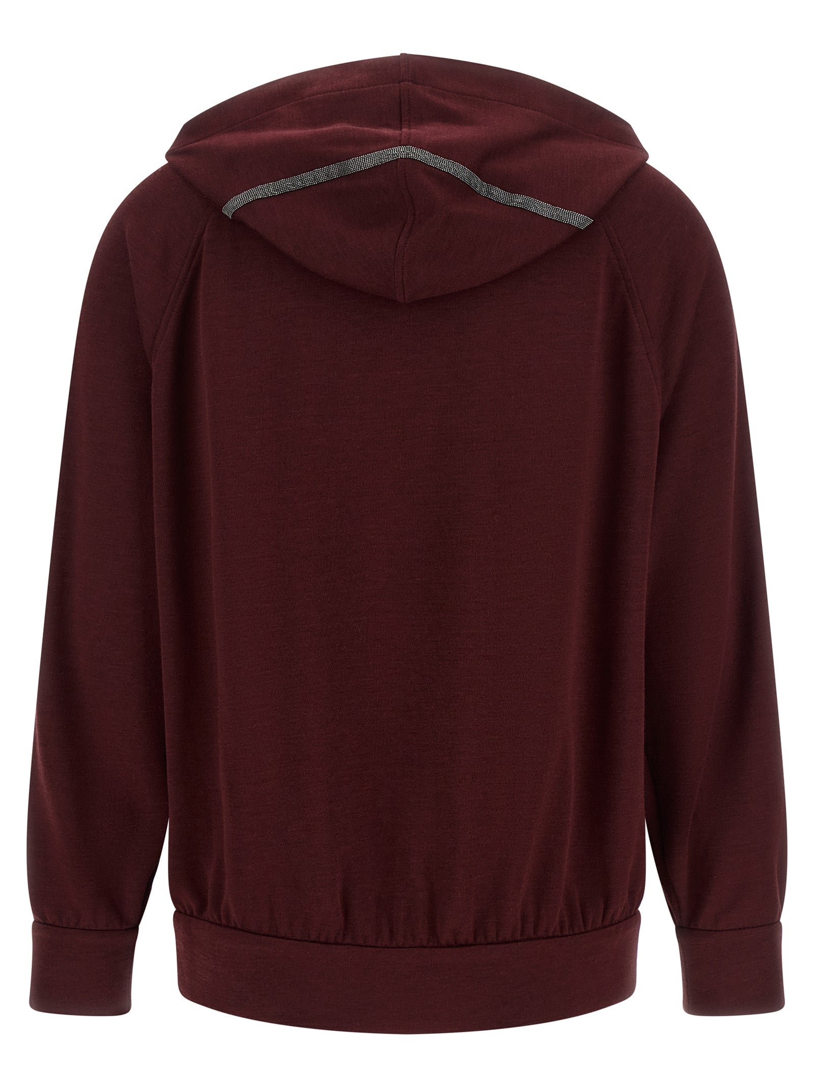 Sudadera de algodón color burdeos de Brunello Cucinelli