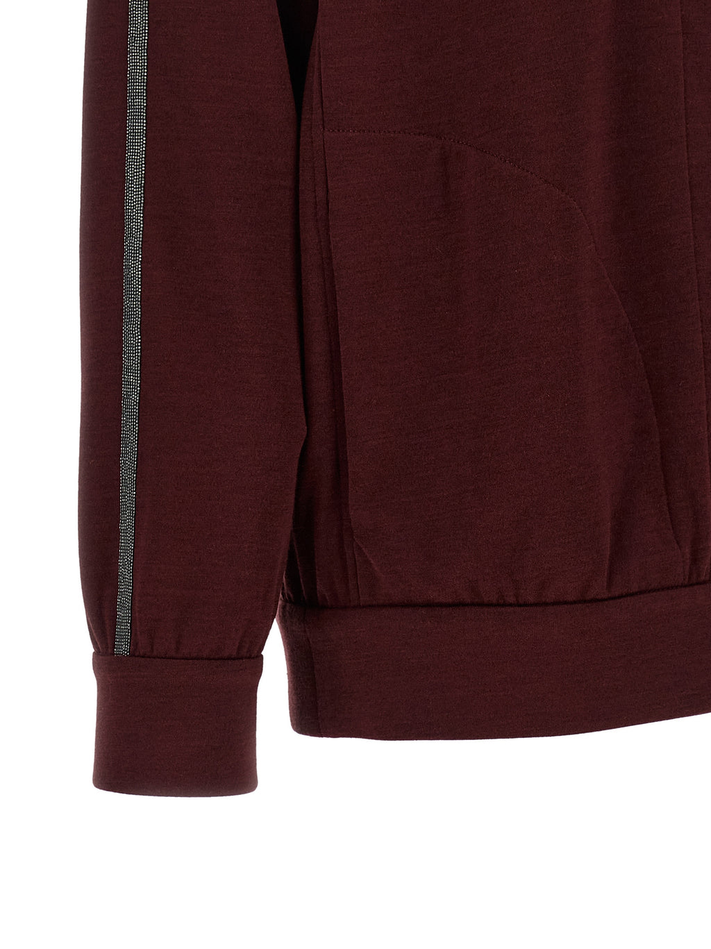 Sudadera de algodón color burdeos de Brunello Cucinelli