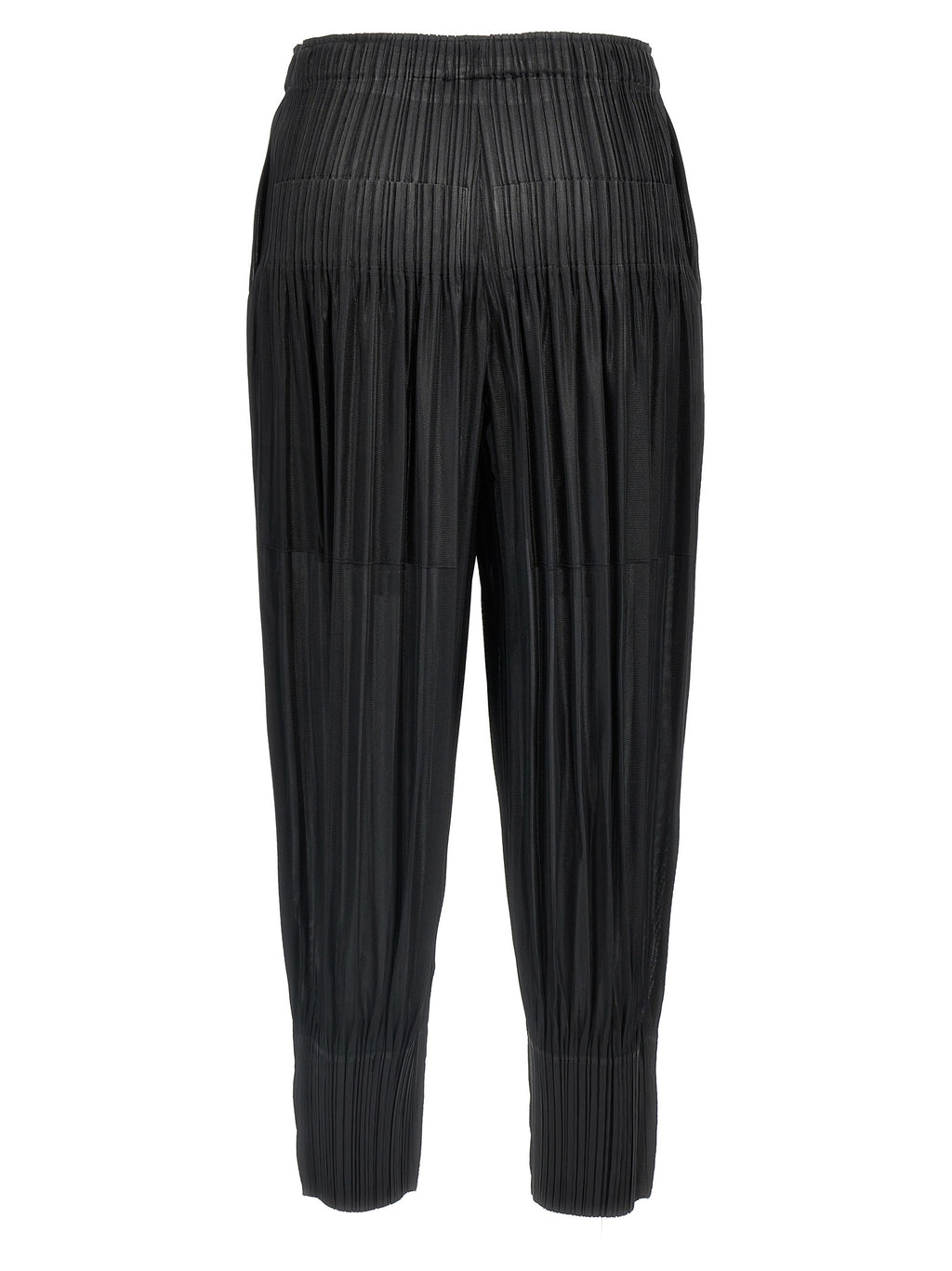 PLEATS PLEASE ISSEY MIYAKE Black Polyester Casual Pants