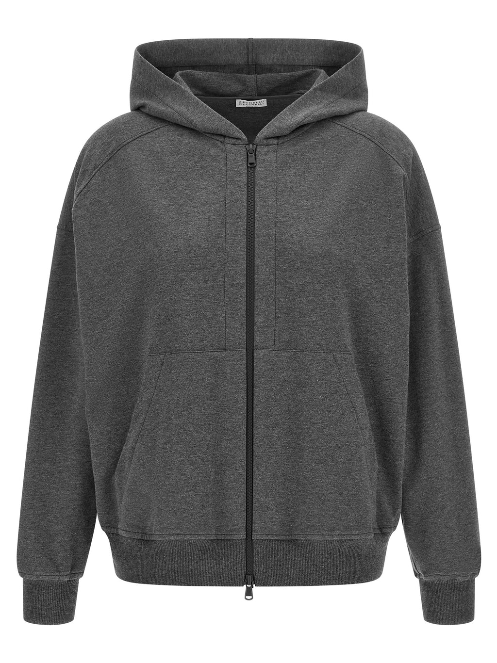 Sudadera de algodón gris Brunello Cucinelli