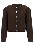 ROTATE BIRGER CHRISTENSEN Brown Organic Cotton Cardigan