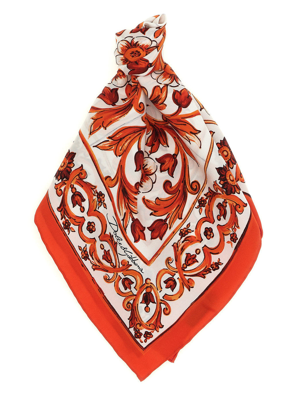 Foulard de seda naranja de Dolce & Gabbana