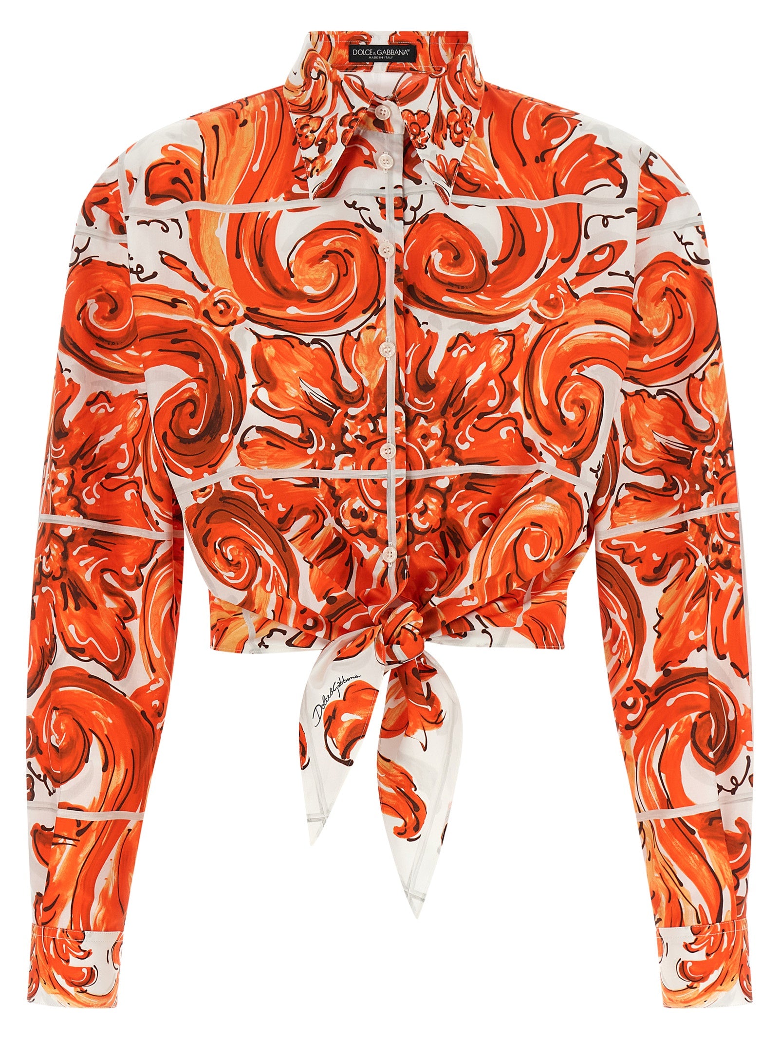 Blusa de algodón naranja de Dolce & Gabbana