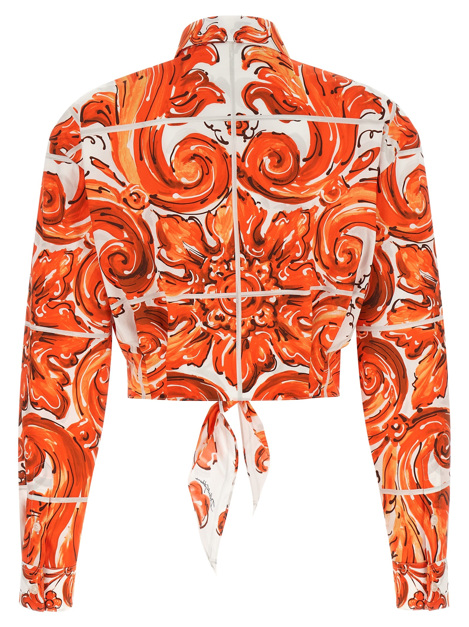 Blusa de algodón naranja de Dolce & Gabbana