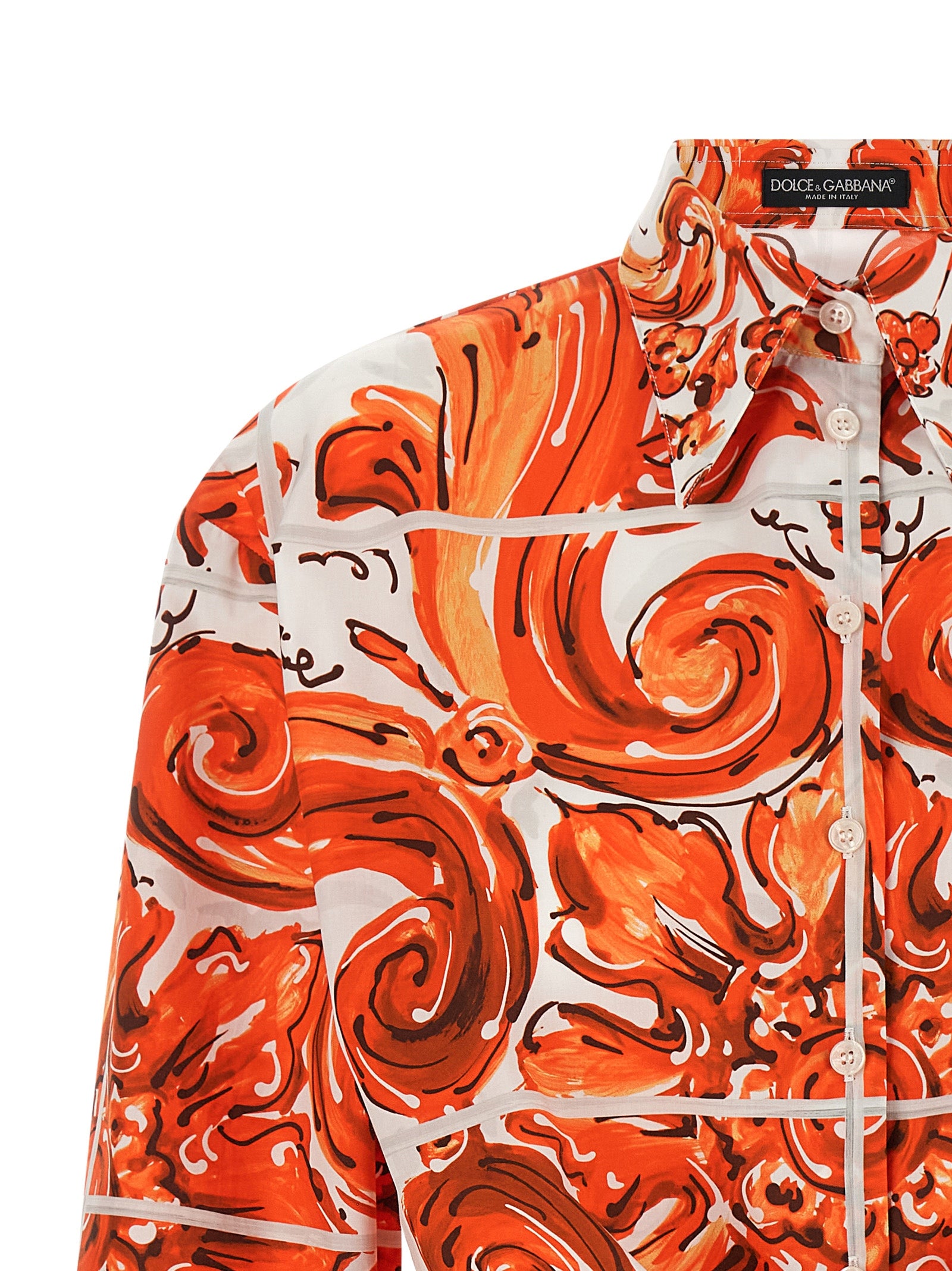 Blusa de algodón naranja de Dolce & Gabbana