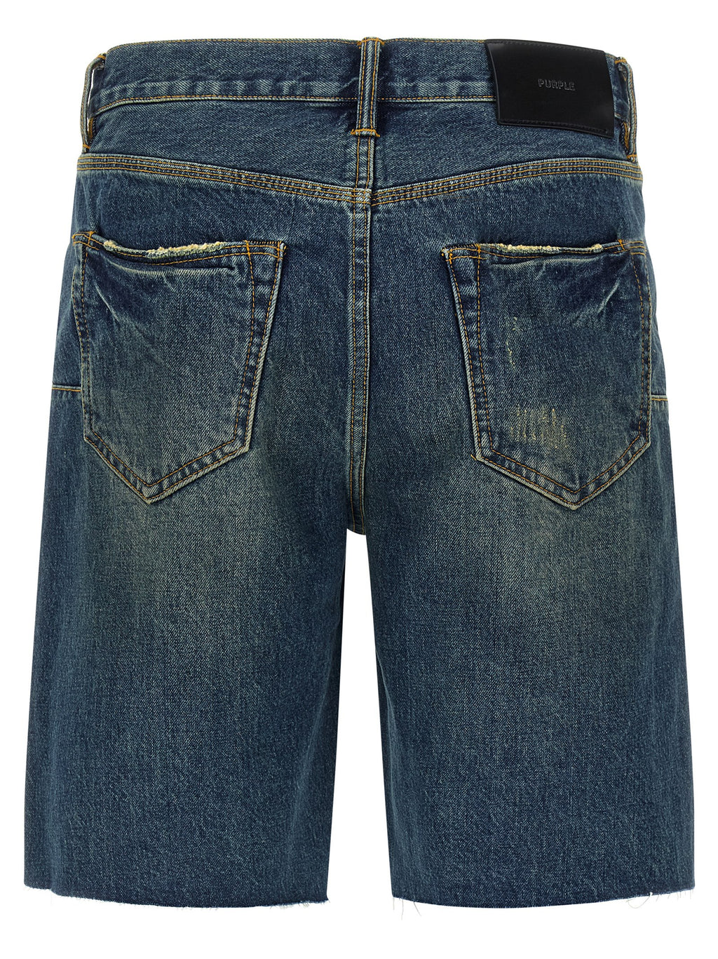 PURPLE Blue Cotton Bermuda Shorts