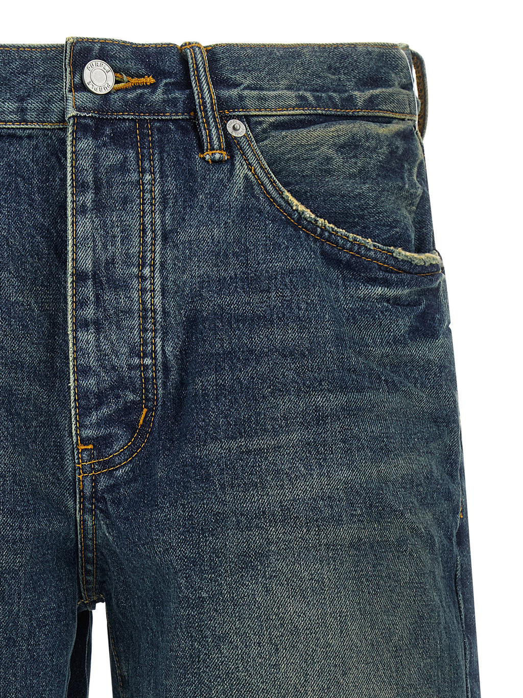 PURPLE Blue Cotton Bermuda Shorts