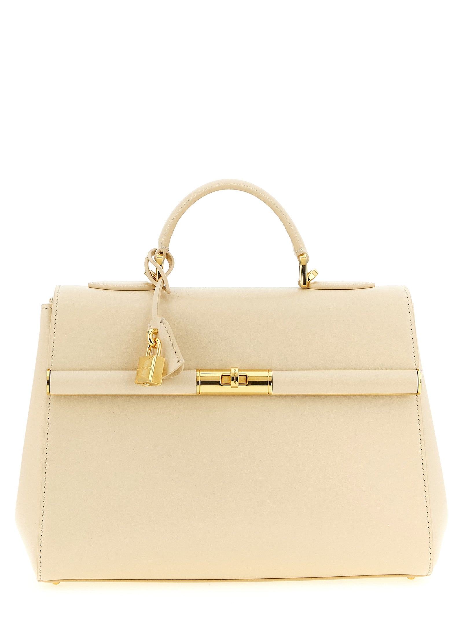 Bolso de mano Dolce & Gabbana de piel de cordero blanca