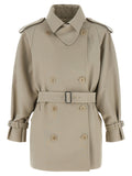 Abrigo de algodón beige Max Mara
