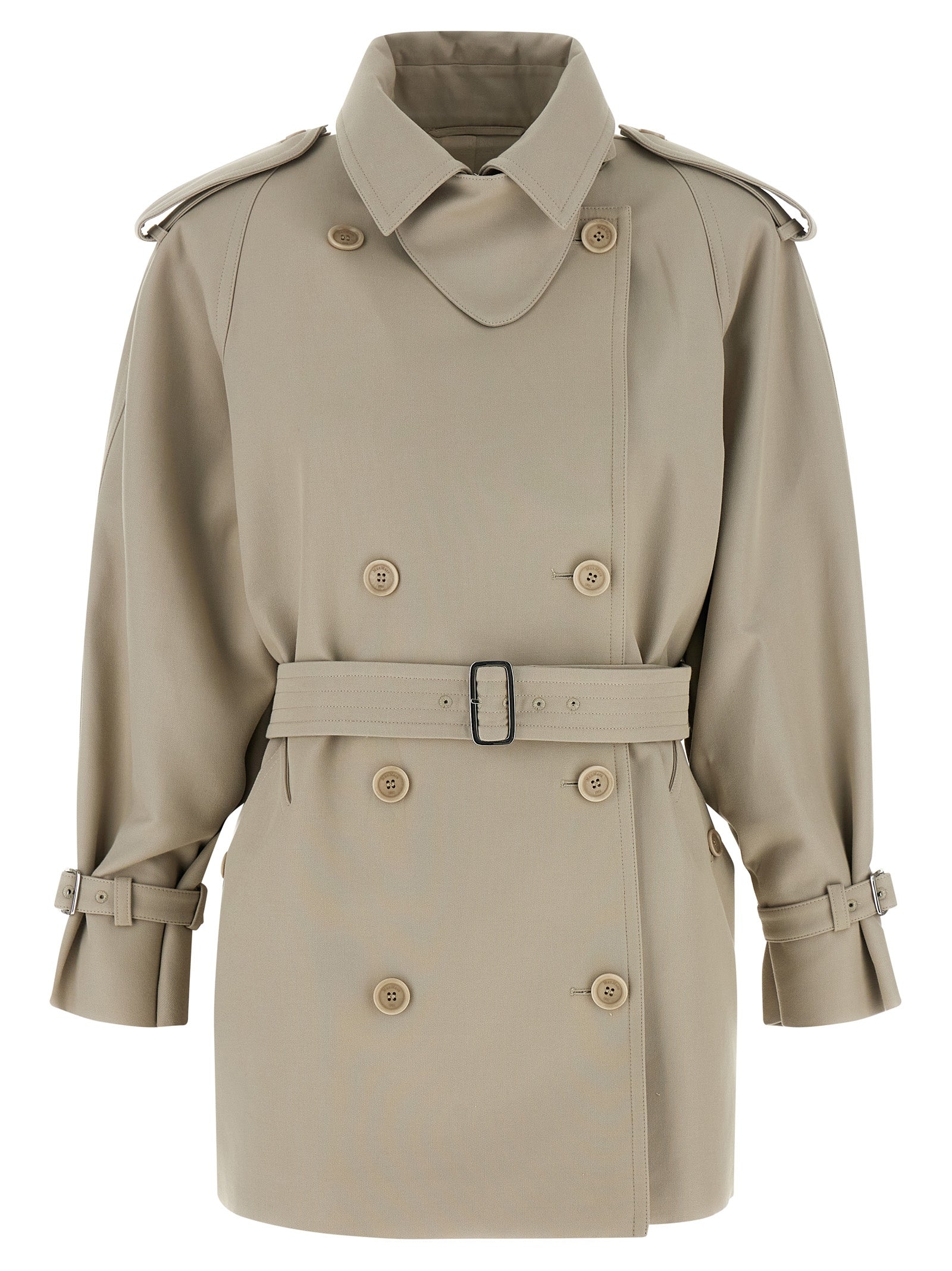 Abrigo de algodón beige Max Mara