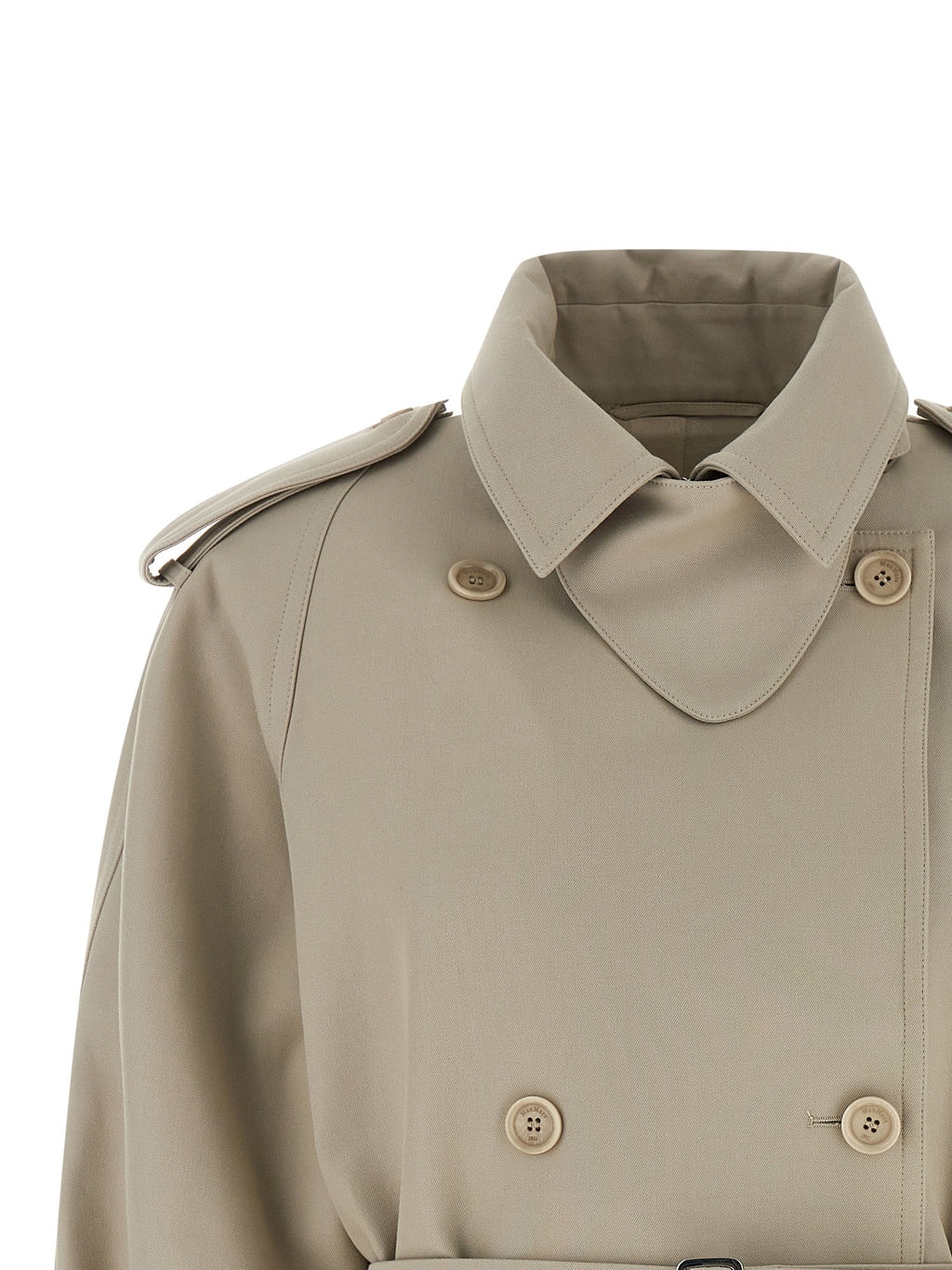 Abrigo de algodón beige Max Mara