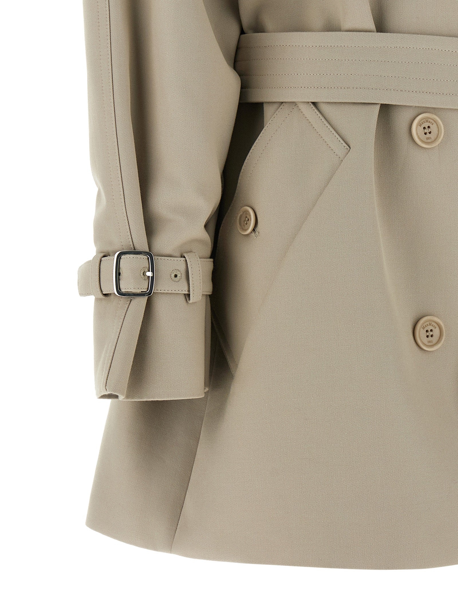 Abrigo de algodón beige Max Mara