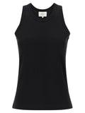 Loulou De Saison Black Cotton Sleeveles T-Shirt