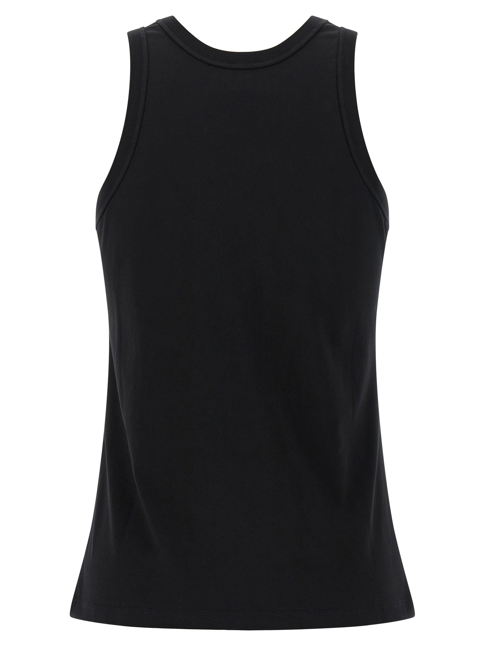 Camiseta sin mangas de algodón negro Loulou De Saison