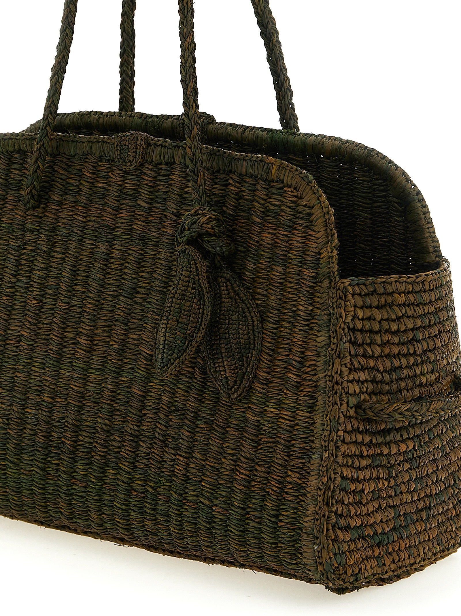 Bolso tote bicolor de rafia Jacquemus