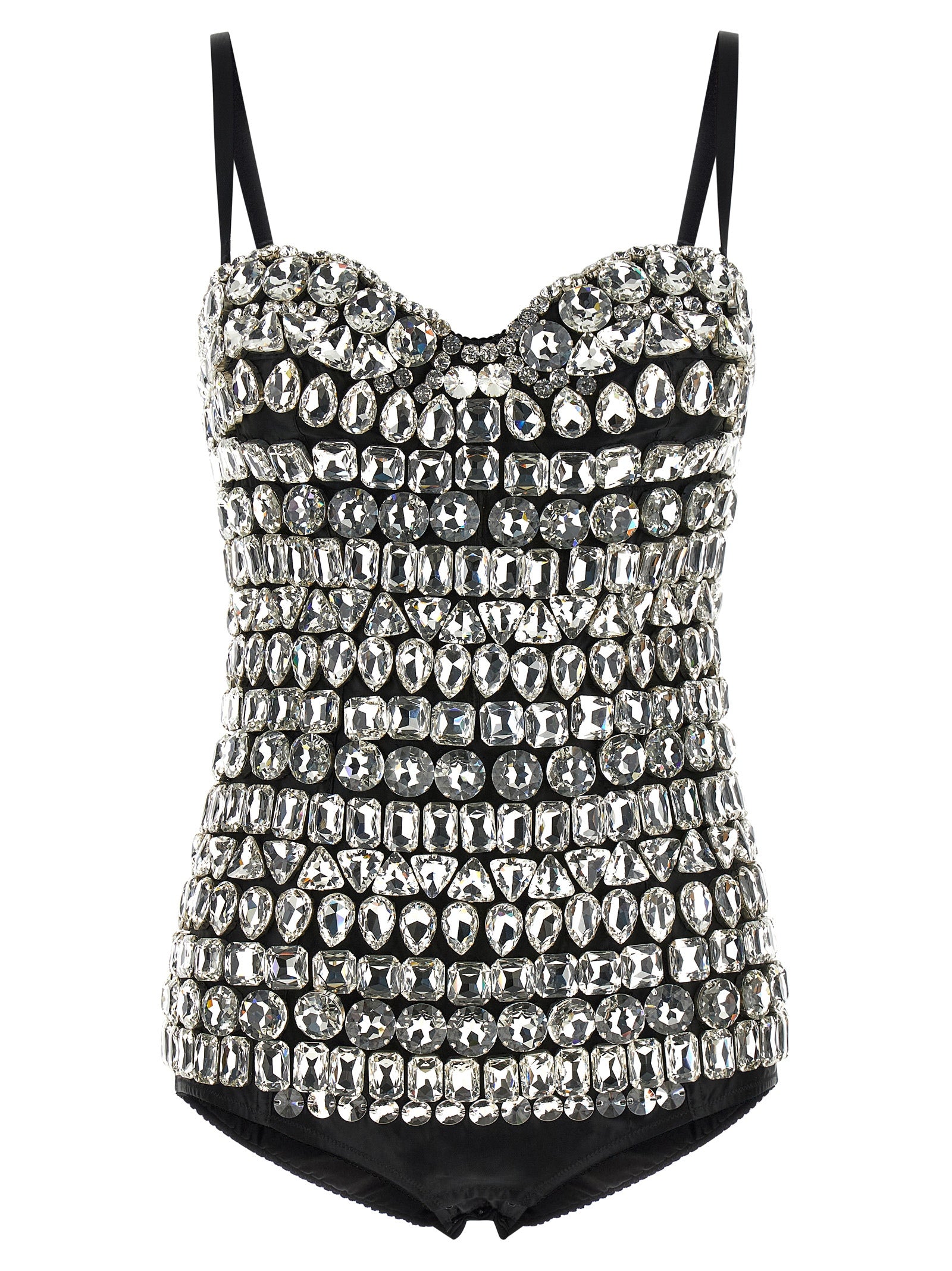 Body de poliamida plateada de Dolce & Gabbana