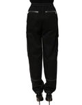 Dolce & Gabbana Black Vibe Cargo High Waist Straight Pants
