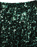 Dolce & Gabbana Green Sequin High Waist Pencil Cut Midi Skirt
