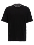 Brunello Cucinelli Black Cotton T-Shirt