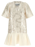 Ganni White Polyester Short Dress