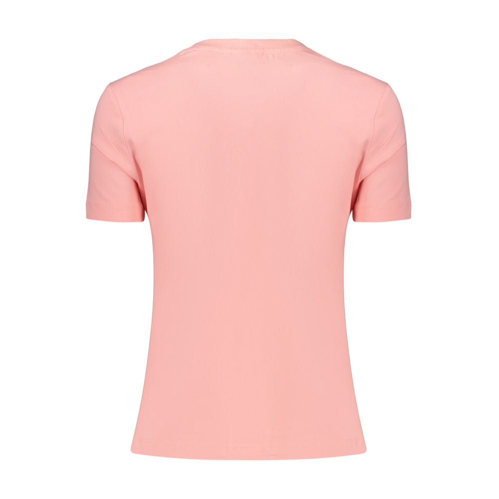 Camiseta de algodón rosa Guess para mujer