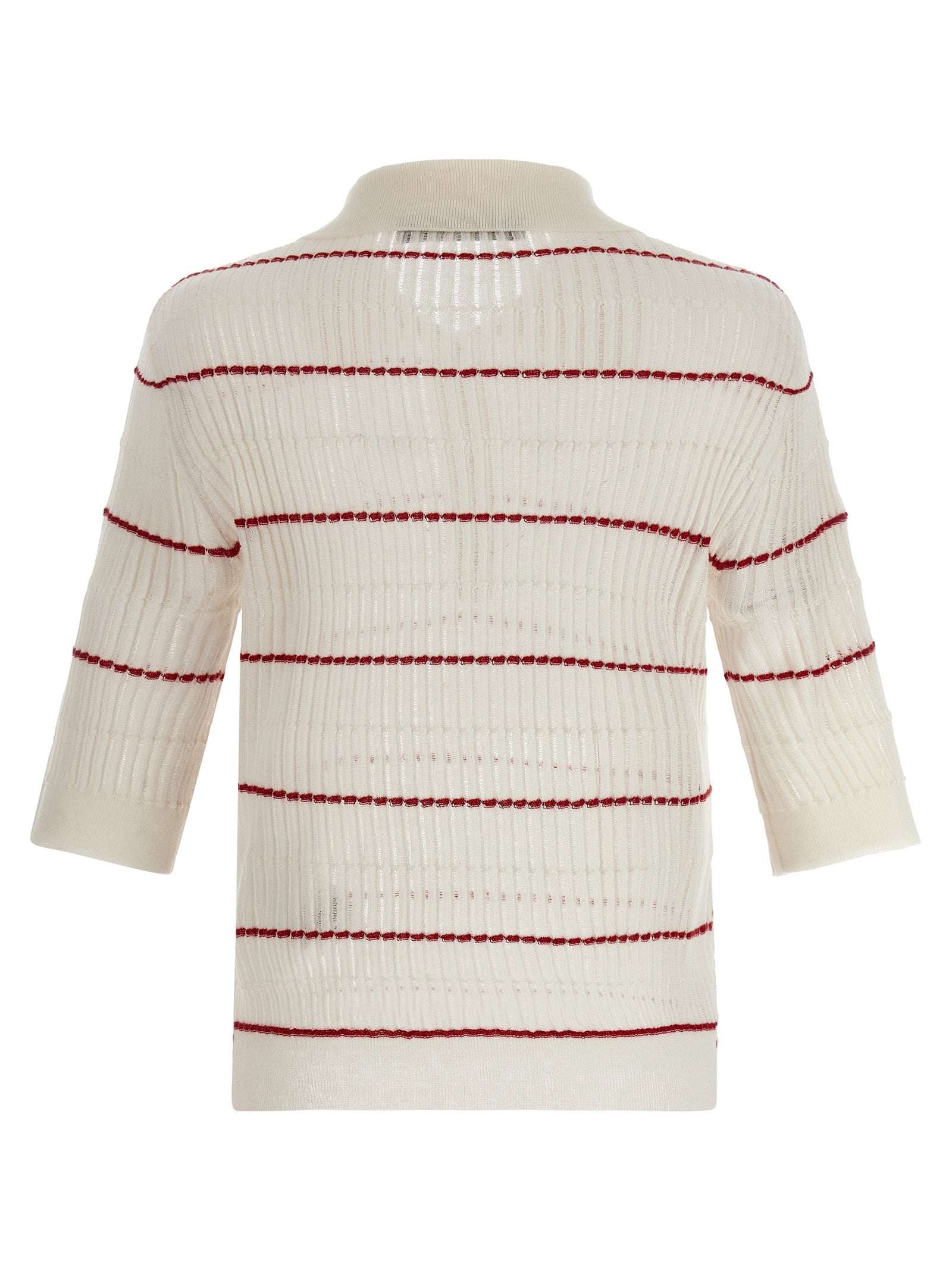 Polo Max Mara de seda blanca