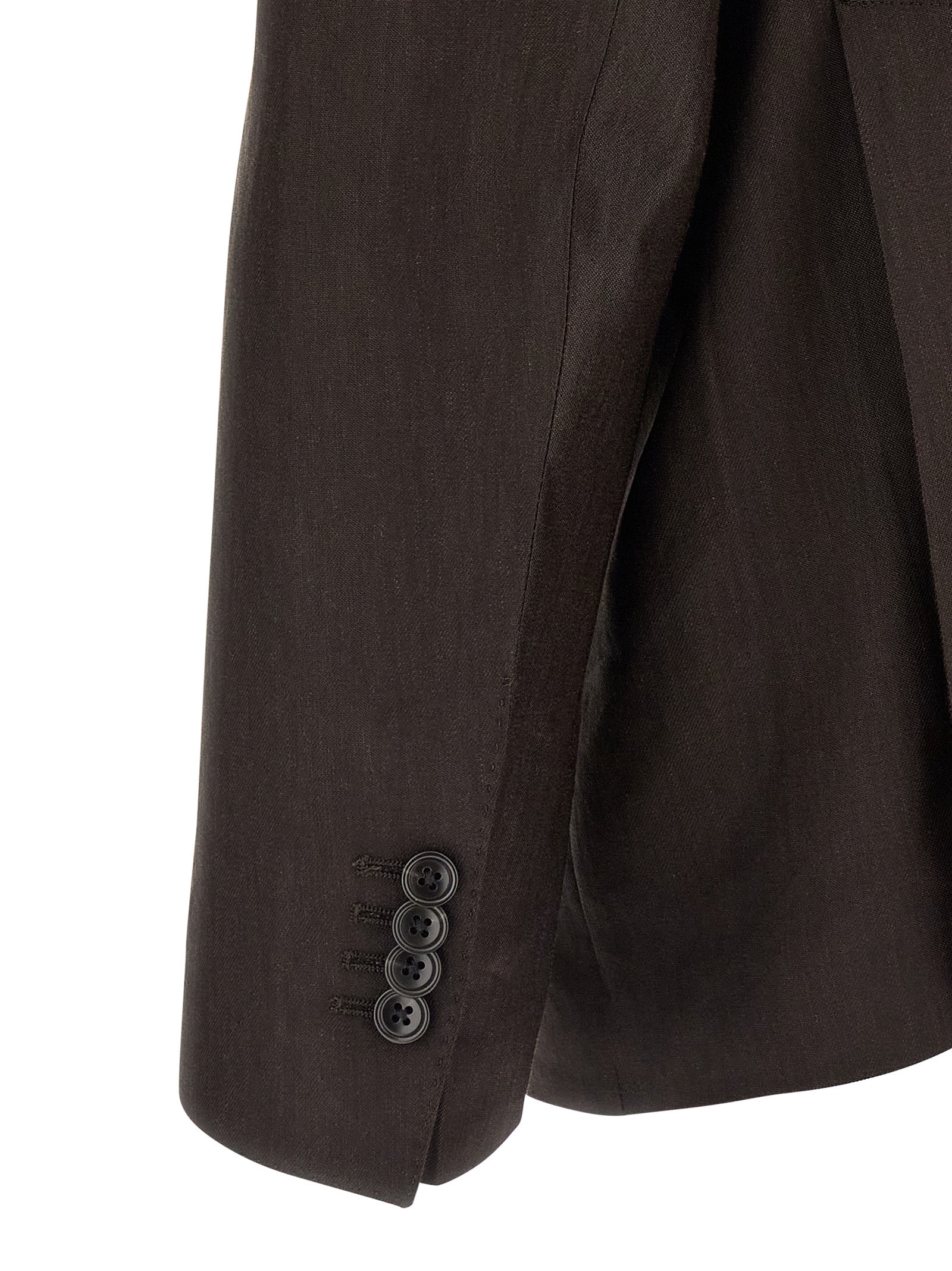 Traje de dos piezas Tagliatore de lino marrón