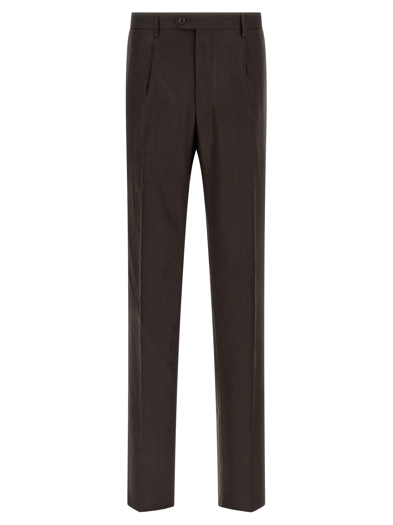 Traje de dos piezas Tagliatore de lino marrón