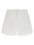L'Agence White Cotton Bermuda Shorts