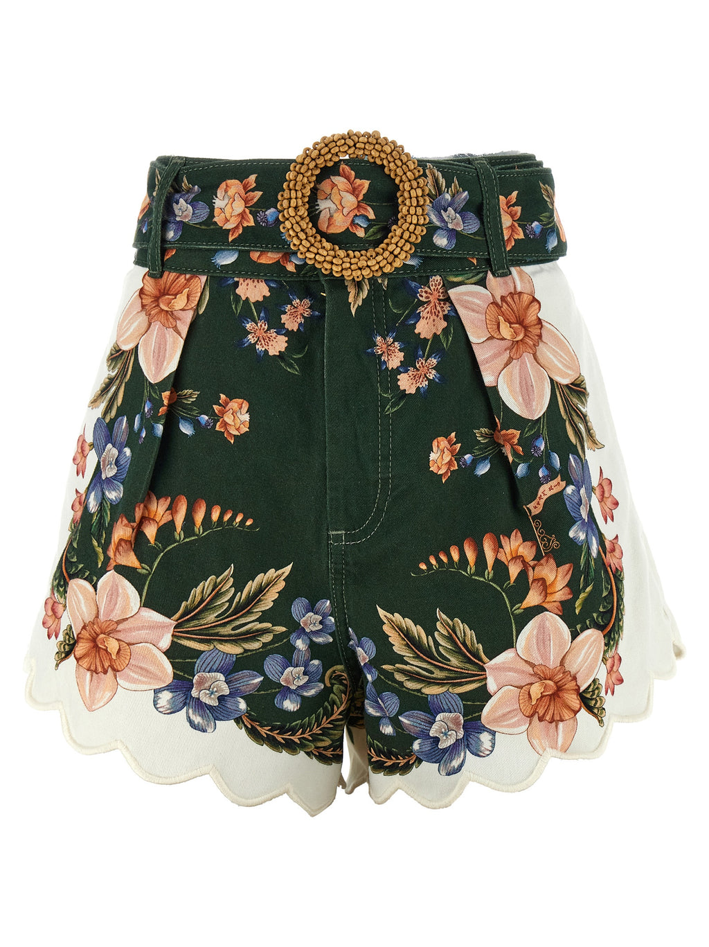 FARM RIO Bicolor Linen Bermuda Shorts