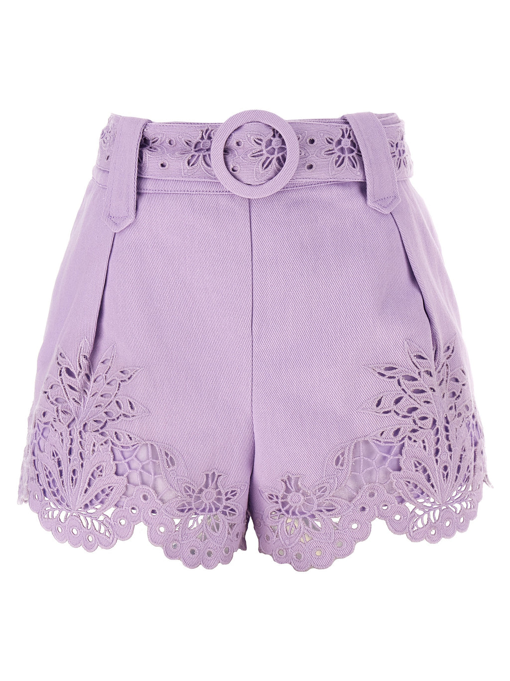FARM RIO Purple Linen Bermuda Shorts