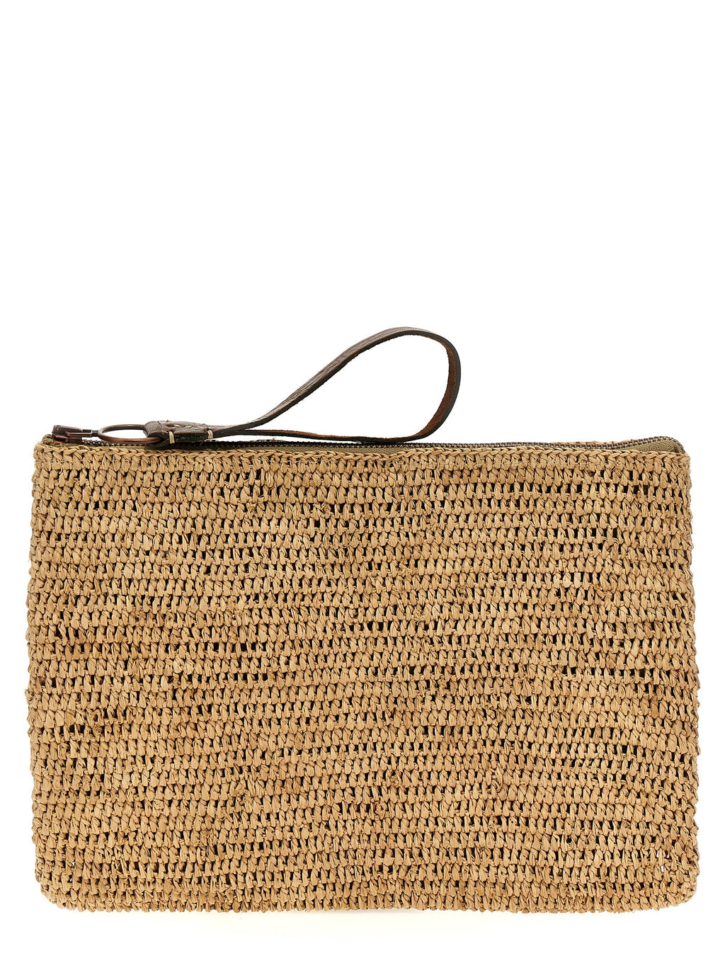 Ibeliv Beige Raffia Clutch Bag