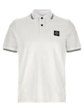 Polo de algodón blanco Stone Island